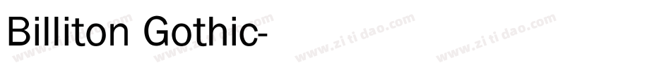 Billiton Gothic字体转换